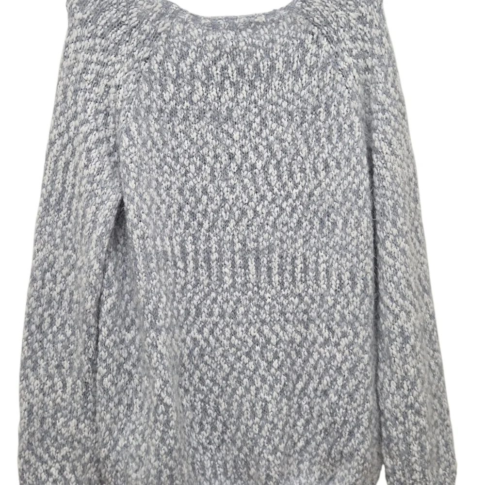 Buffalo David Bitton Blue and White Knit Acrylic Eyelash Sweater Size XL